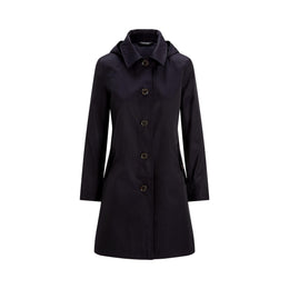 Genuine Leather Structured Trench Coat