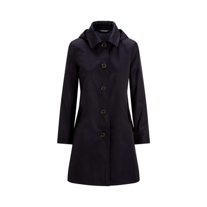 Genuine Leather Structured Trench Coat