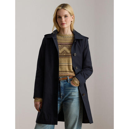 Genuine Leather Structured Trench Coat