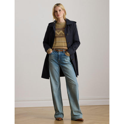 Genuine Leather Structured Trench Coat