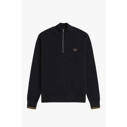 Waffle Stitch Half Zip Jumper