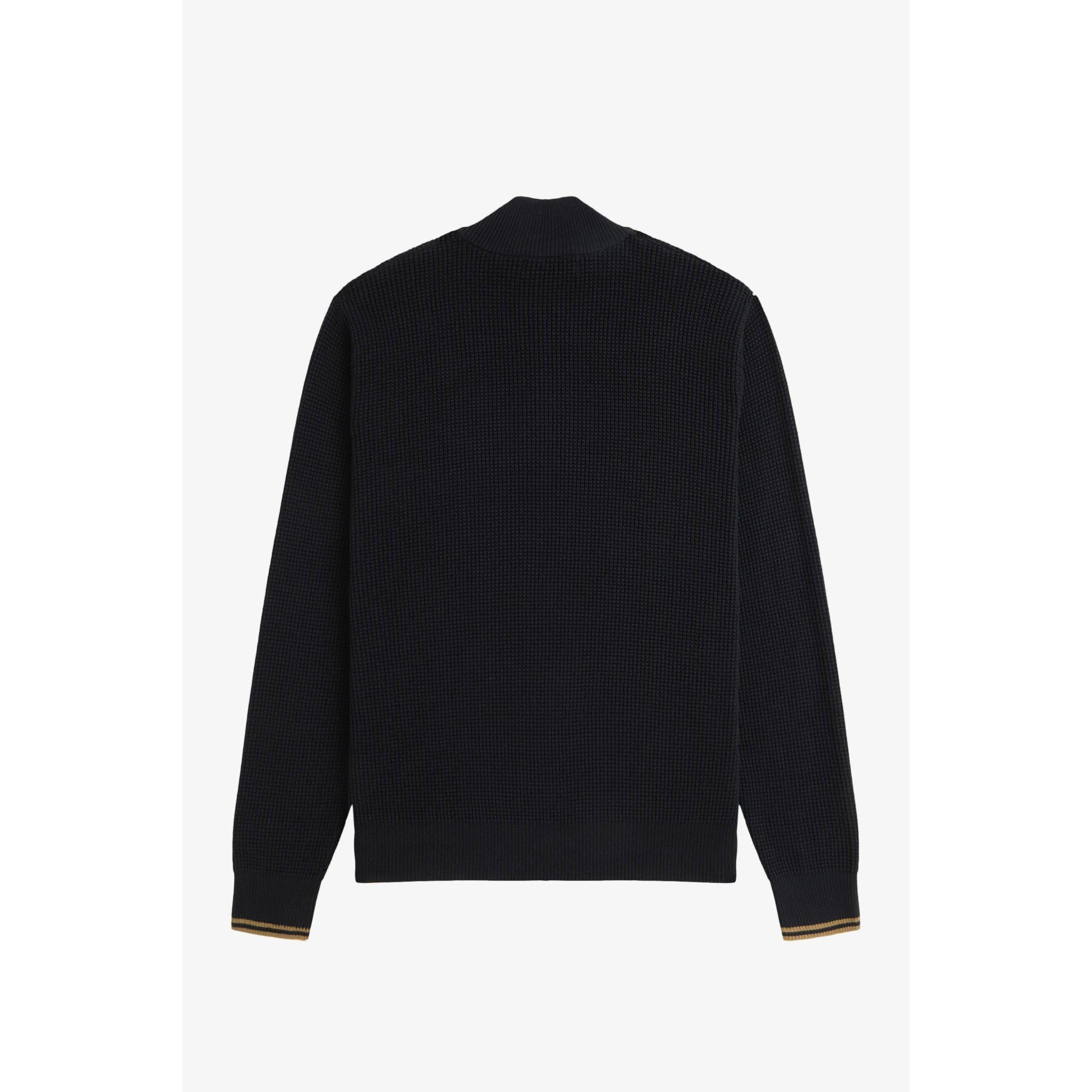 Waffle Stitch Half Zip Jumper
