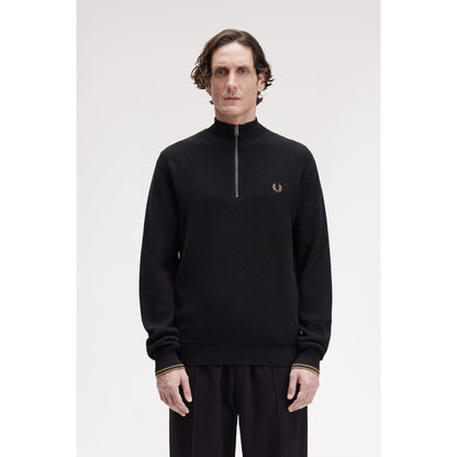 Waffle Stitch Half Zip Jumper