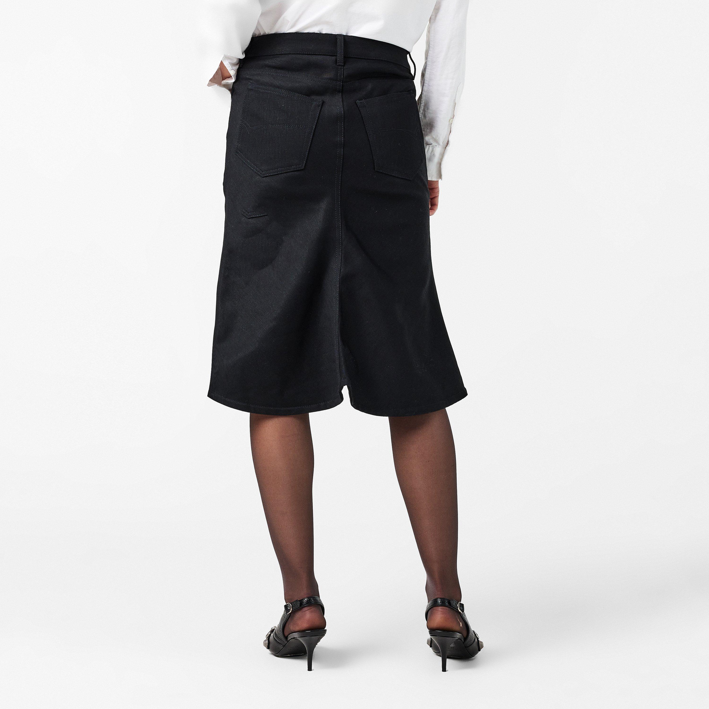 Denim Mid-Rise Skirt