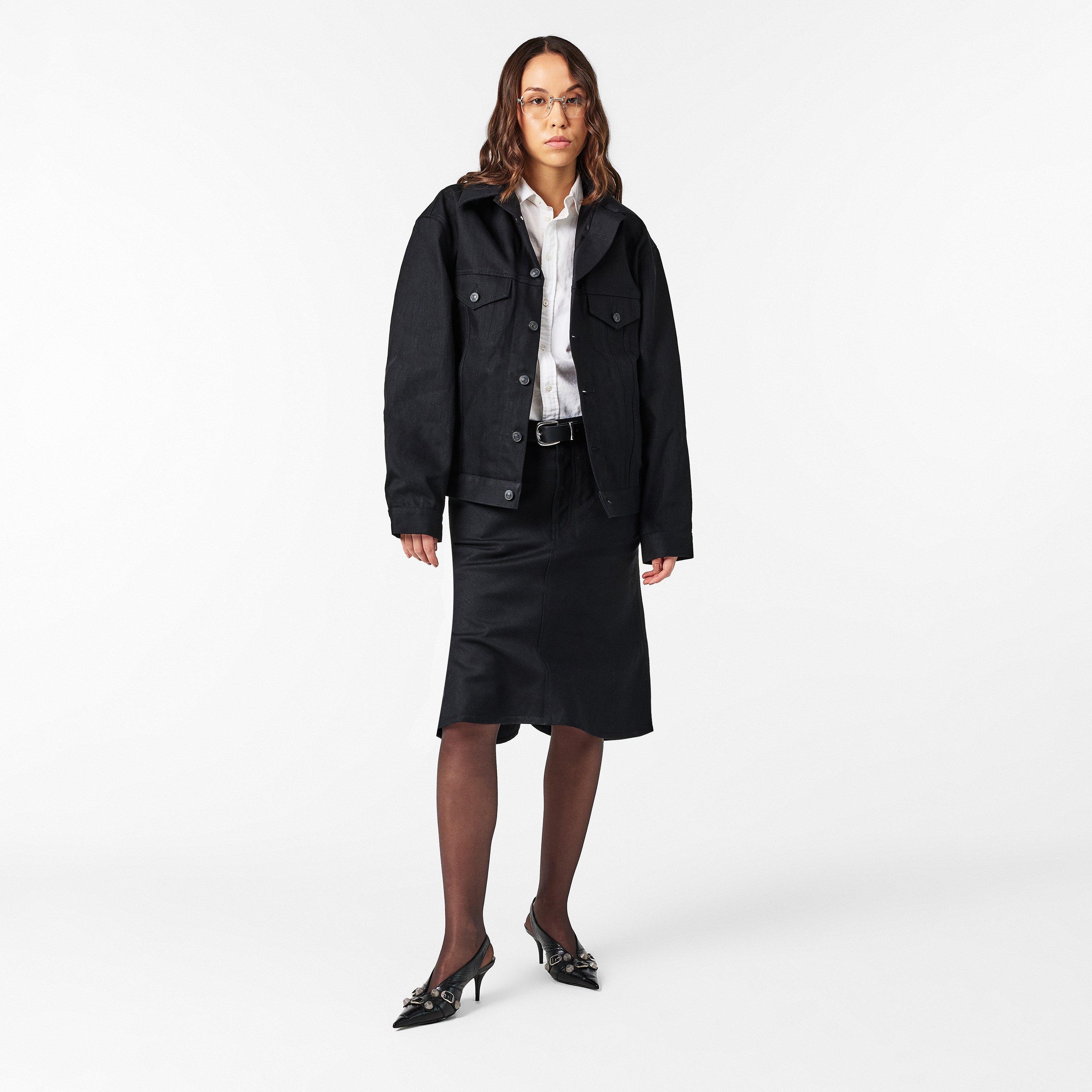 Denim Mid-Rise Skirt