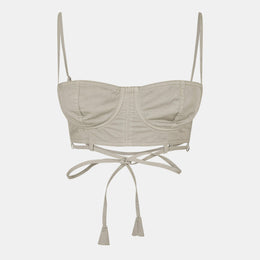 Twill Top With Tie Detailing