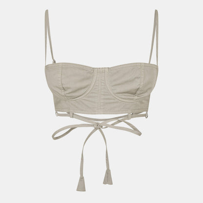 Twill Top With Tie Detailing