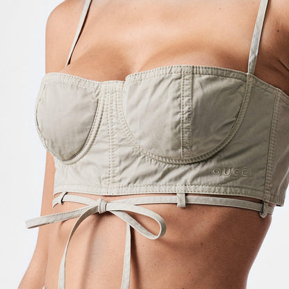 Twill Top With Tie Detailing