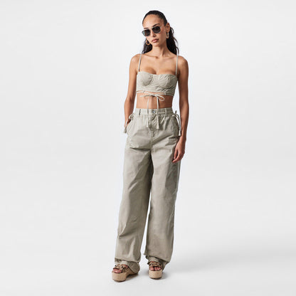 Twill Top With Tie Detailing
