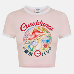 Mushroom Fitted Baby Tee