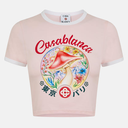 Mushroom Fitted Baby Tee
