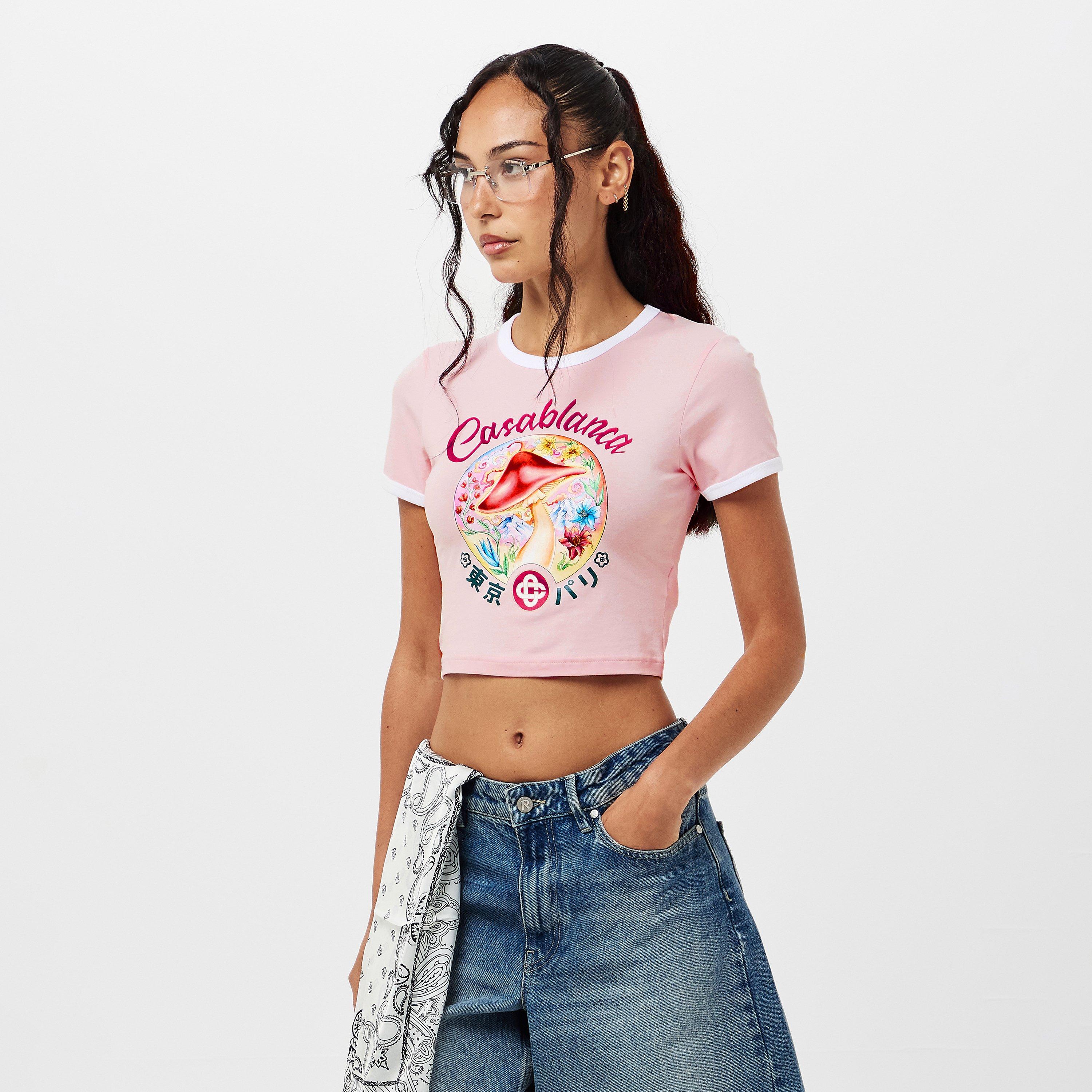Mushroom Fitted Baby Tee