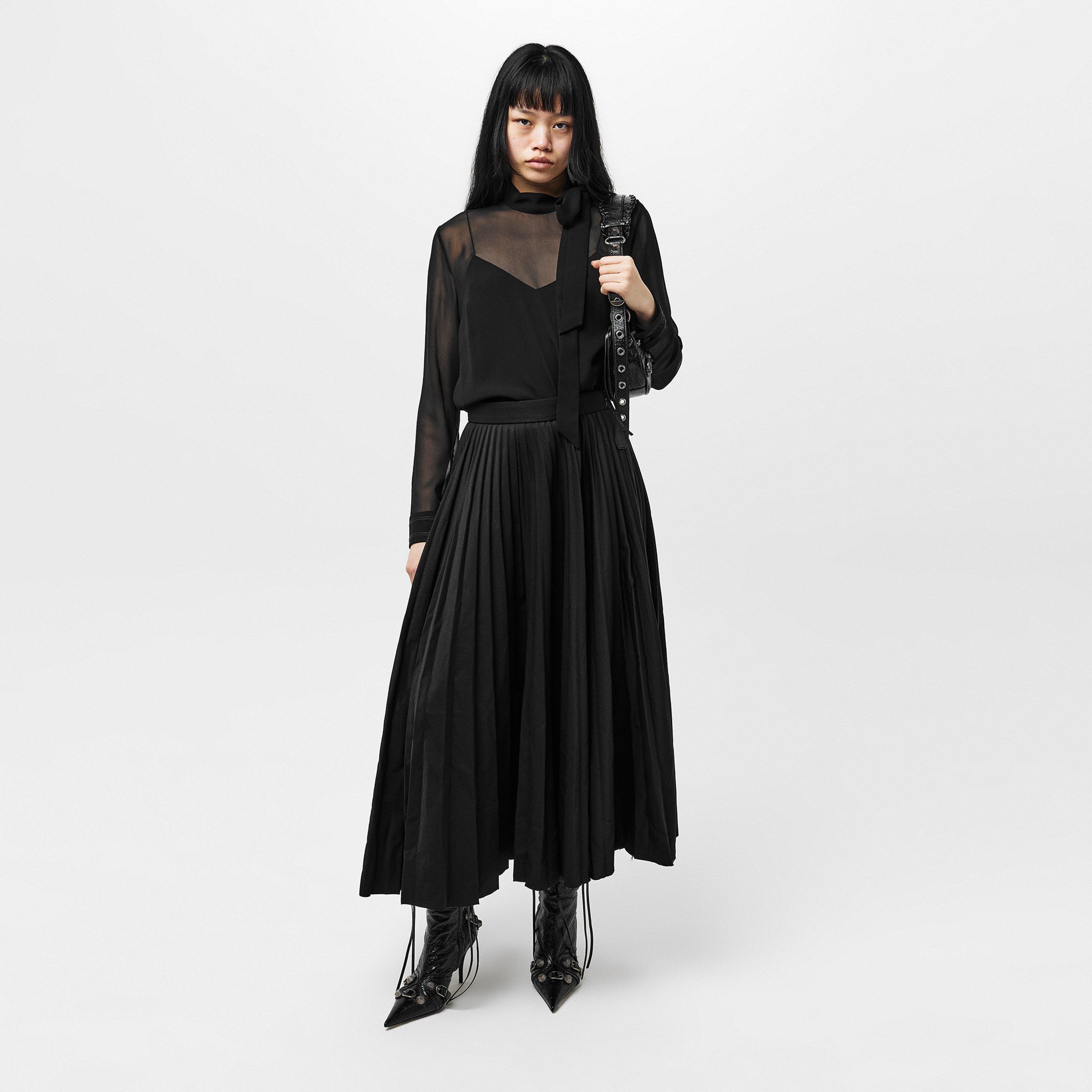 Creased Pleated Skirt