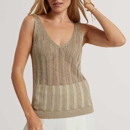 Ted Baker V Neck Knitted Tank Top