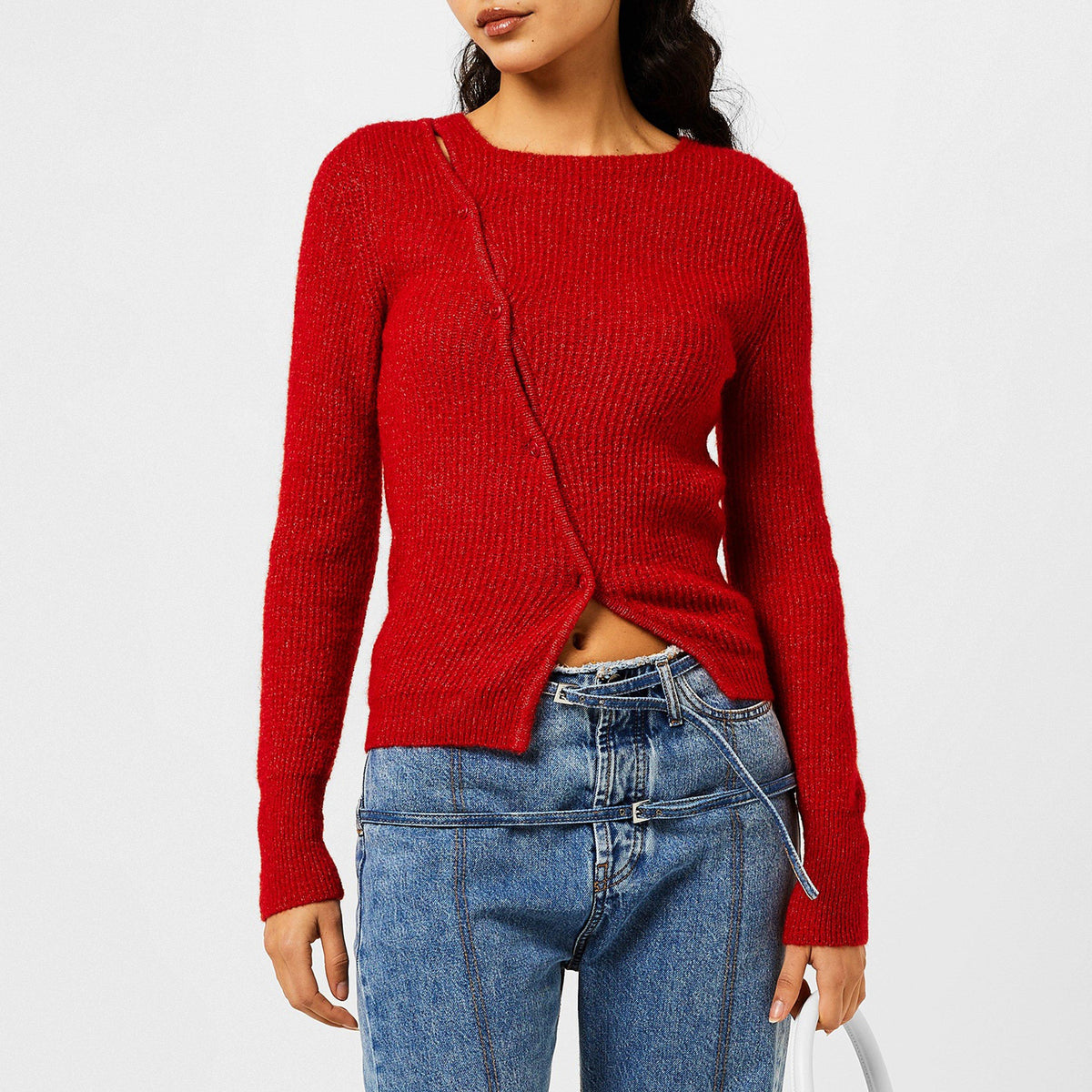 La Maille Pau Asymmetric Cardigan