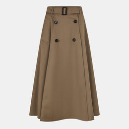 Brenda High Waisted Flared Skirt
