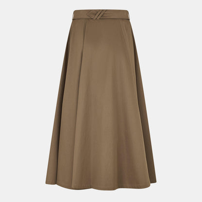 Brenda High Waisted Flared Skirt