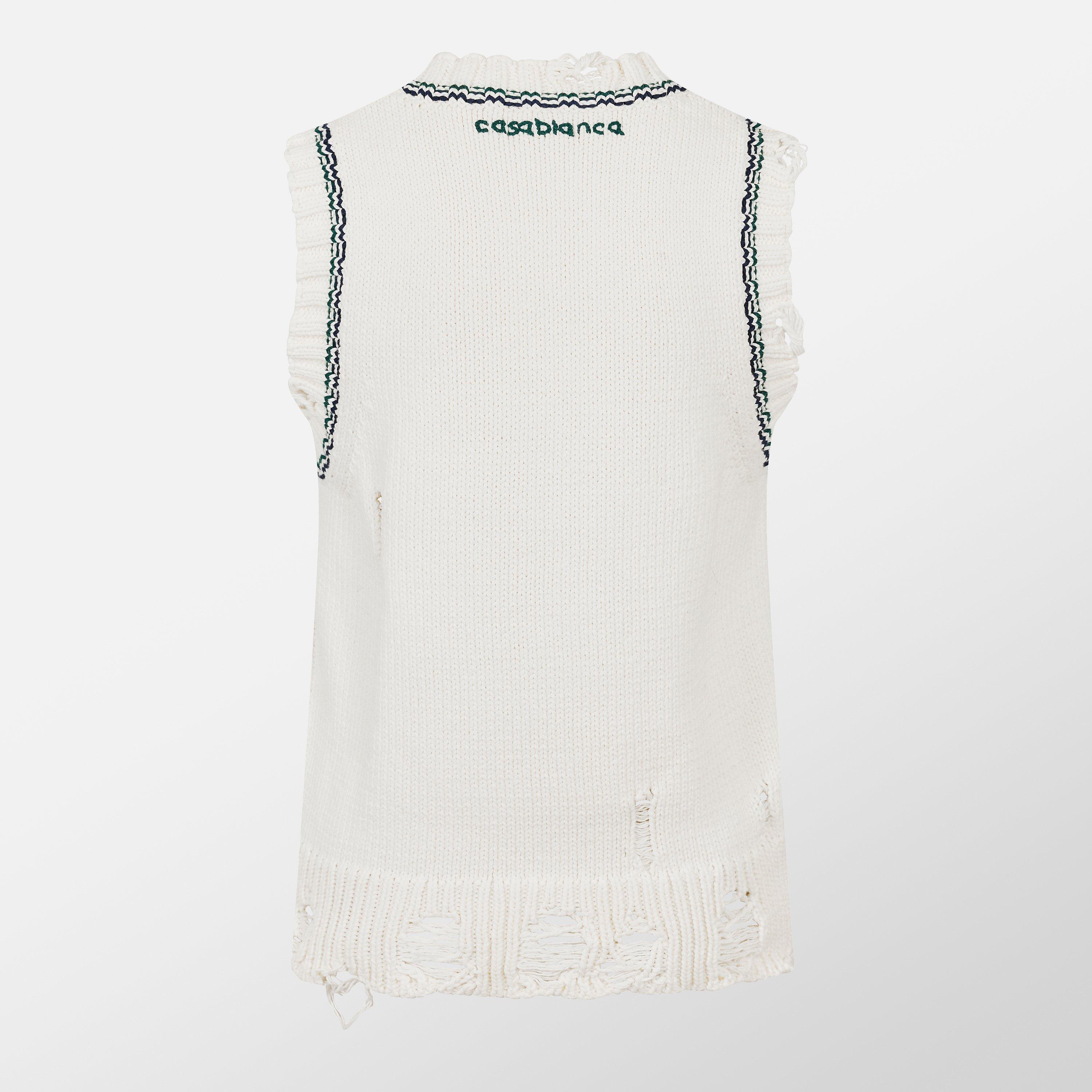Women's Baseball Knitted Crew Neck Jumper