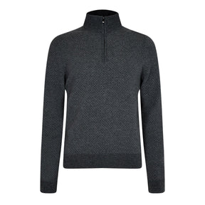 Quarter-Zip Knitted Cotton Sweater