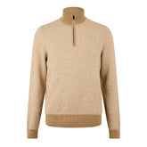 Quarter-Zip Knitted Cotton Sweater
