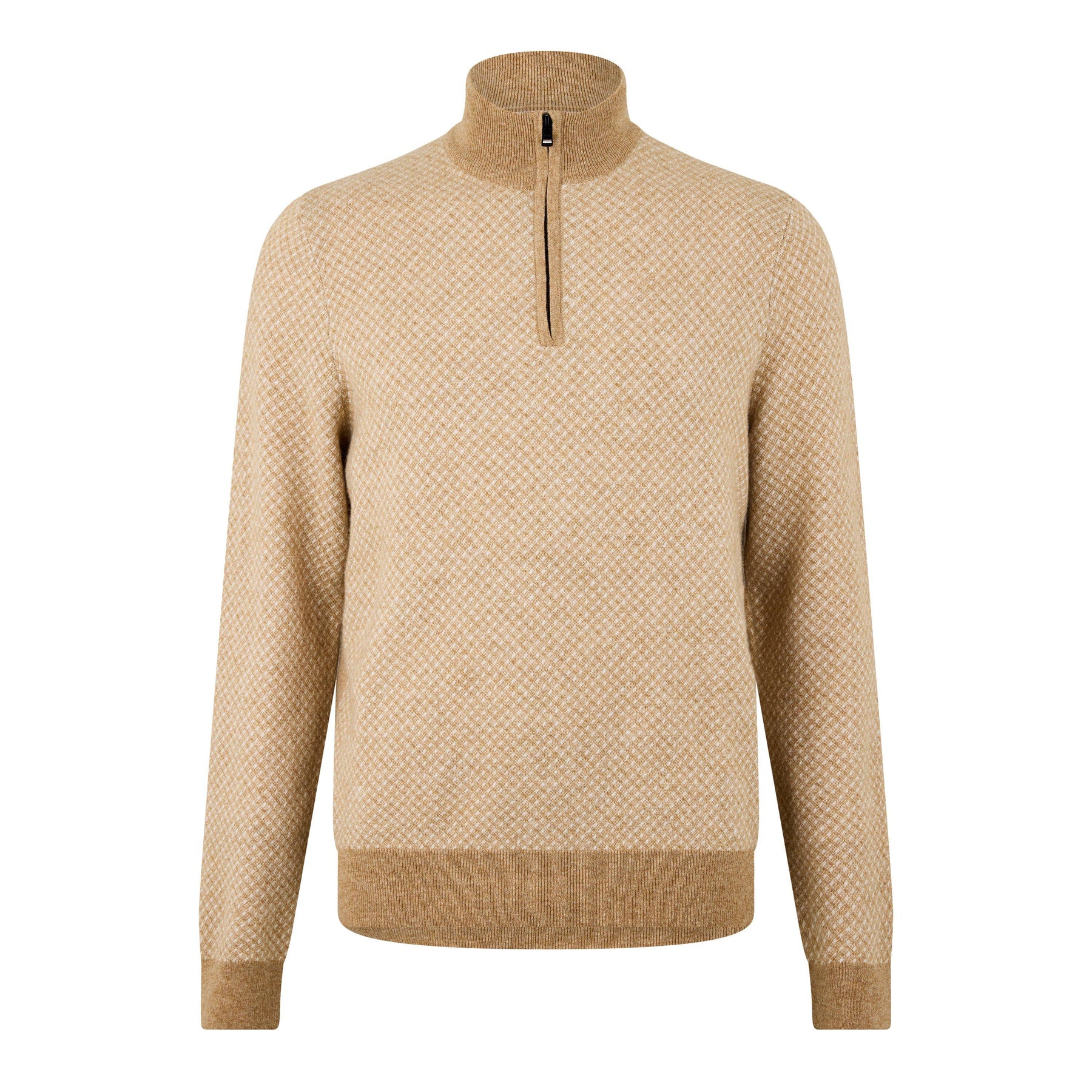 Quarter-Zip Knitted Cotton Sweater