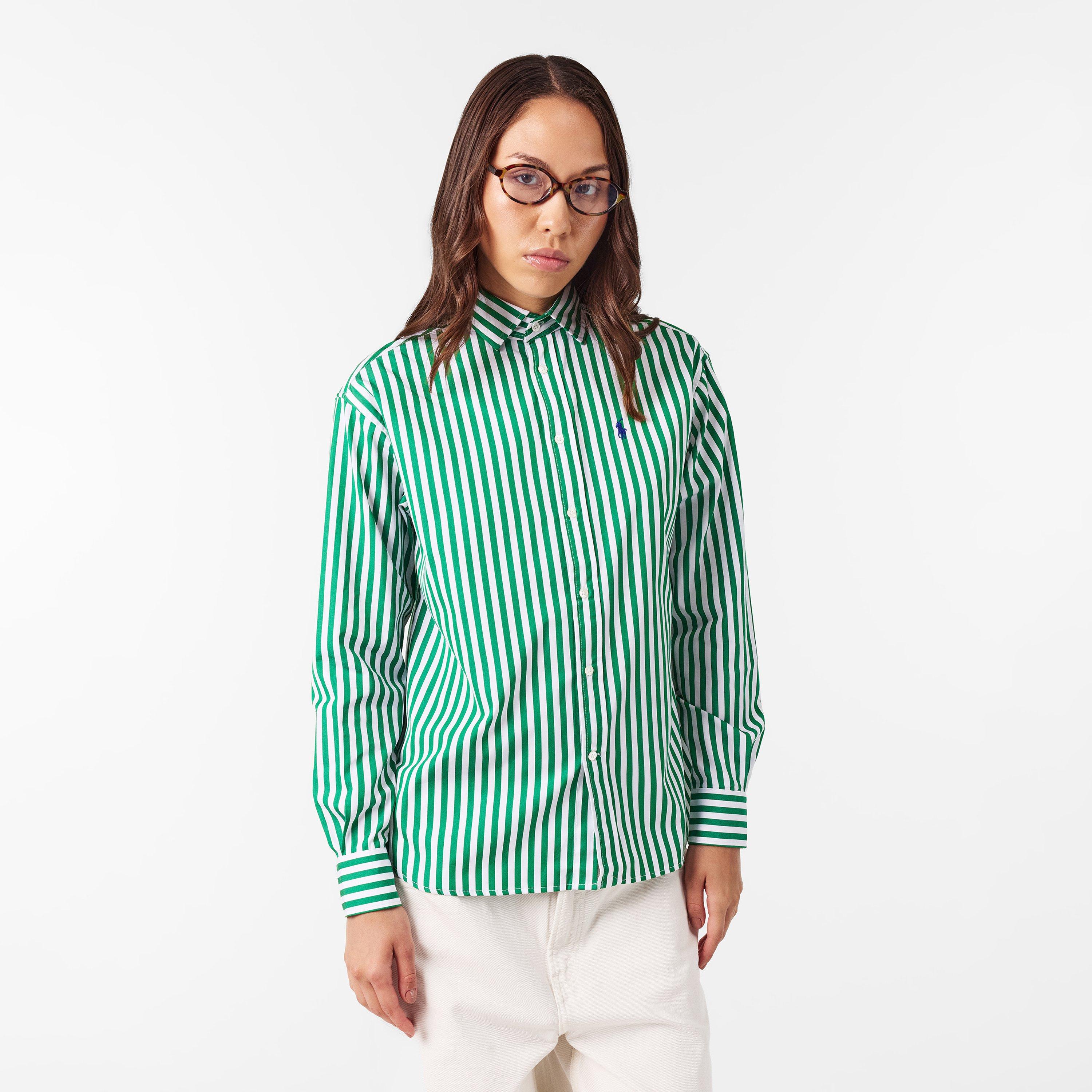 Women's Stripe Long-Sleeve Patterned Shirt