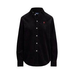 Cord Long-Sleeve Plain Shirt