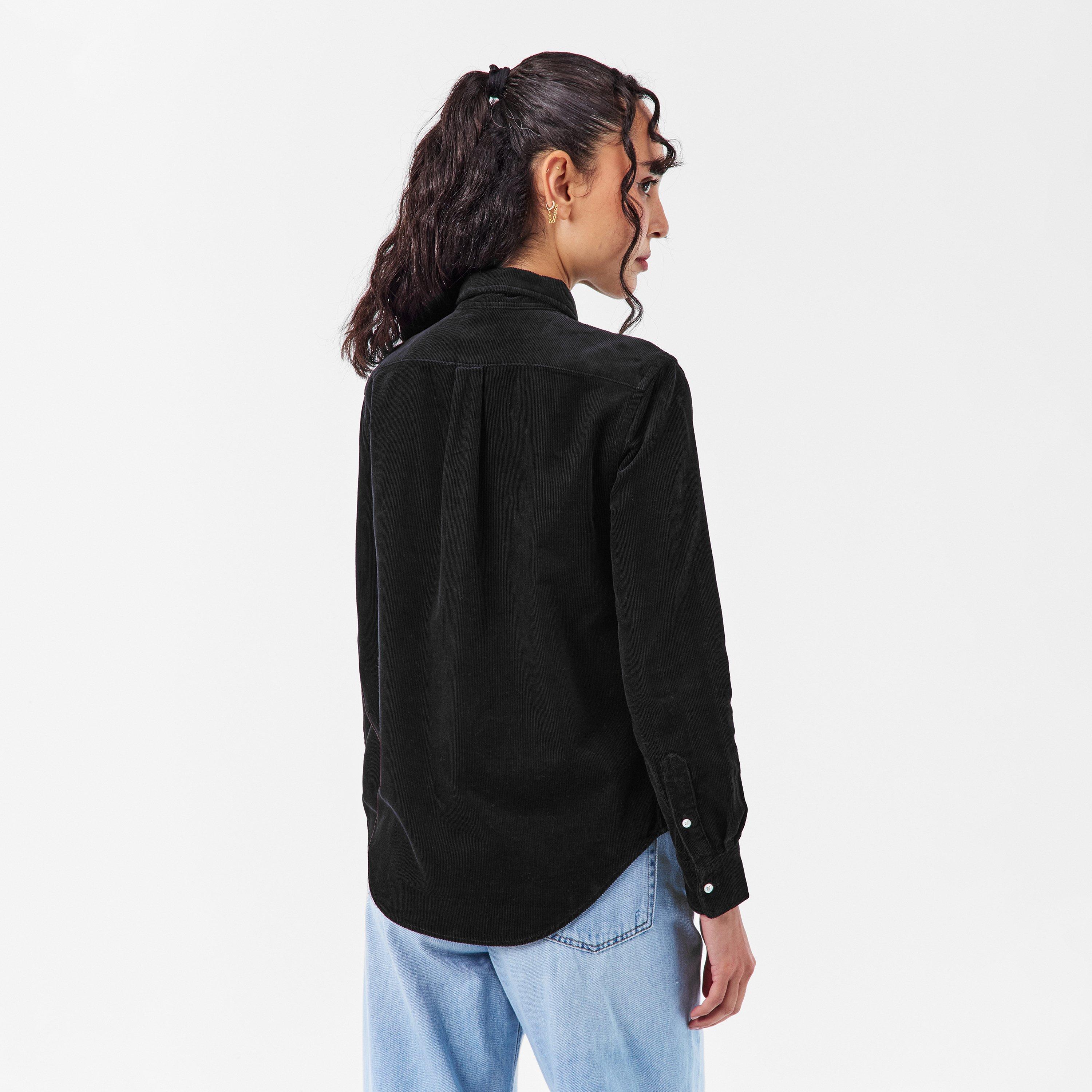 Women's Cord Long-Sleeve Plain Shirt
