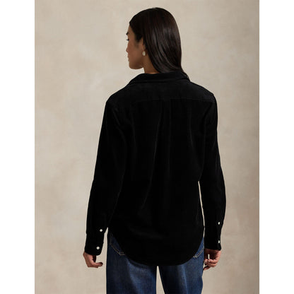 Cord Long-Sleeve Plain Shirt