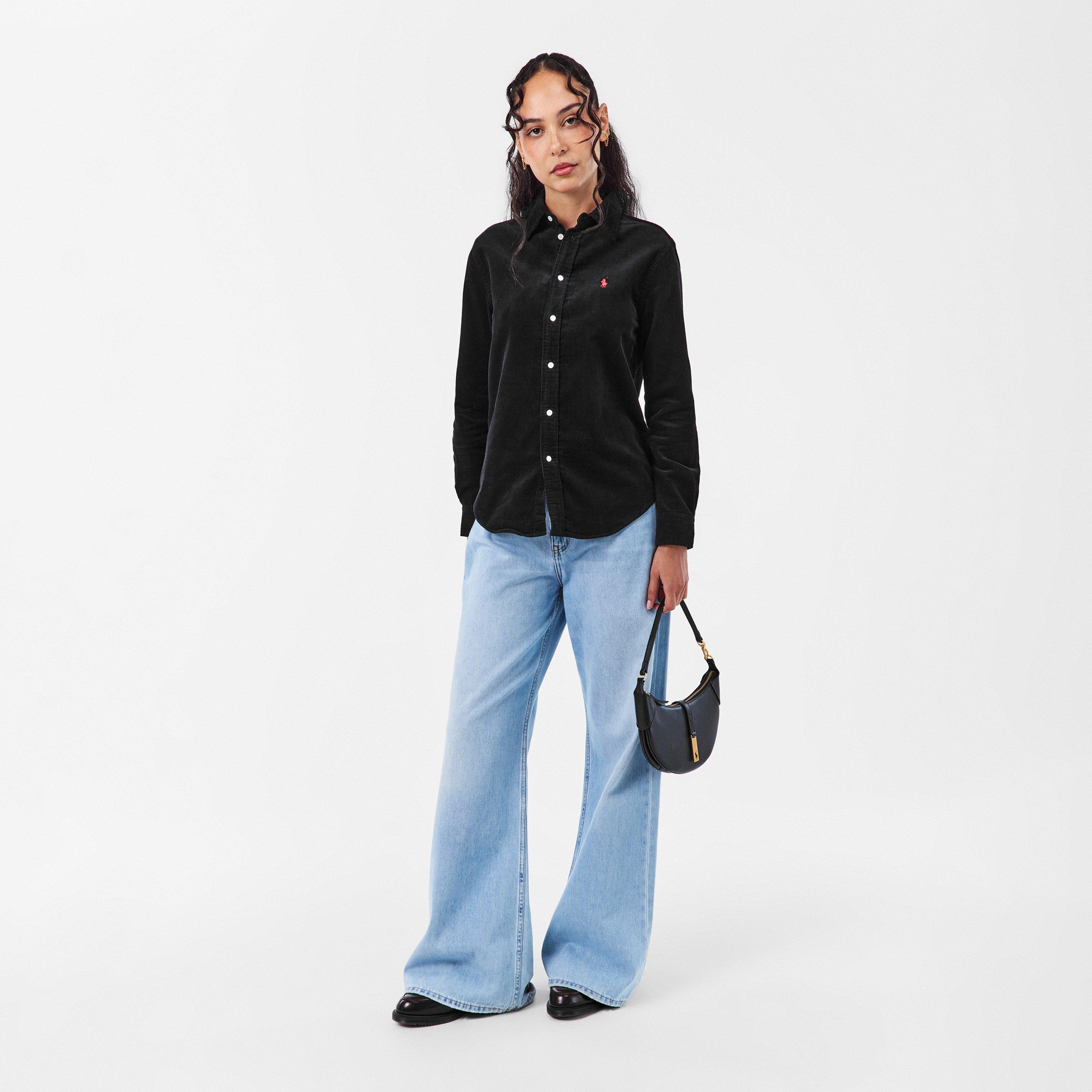 Women's Cord Long-Sleeve Plain Shirt