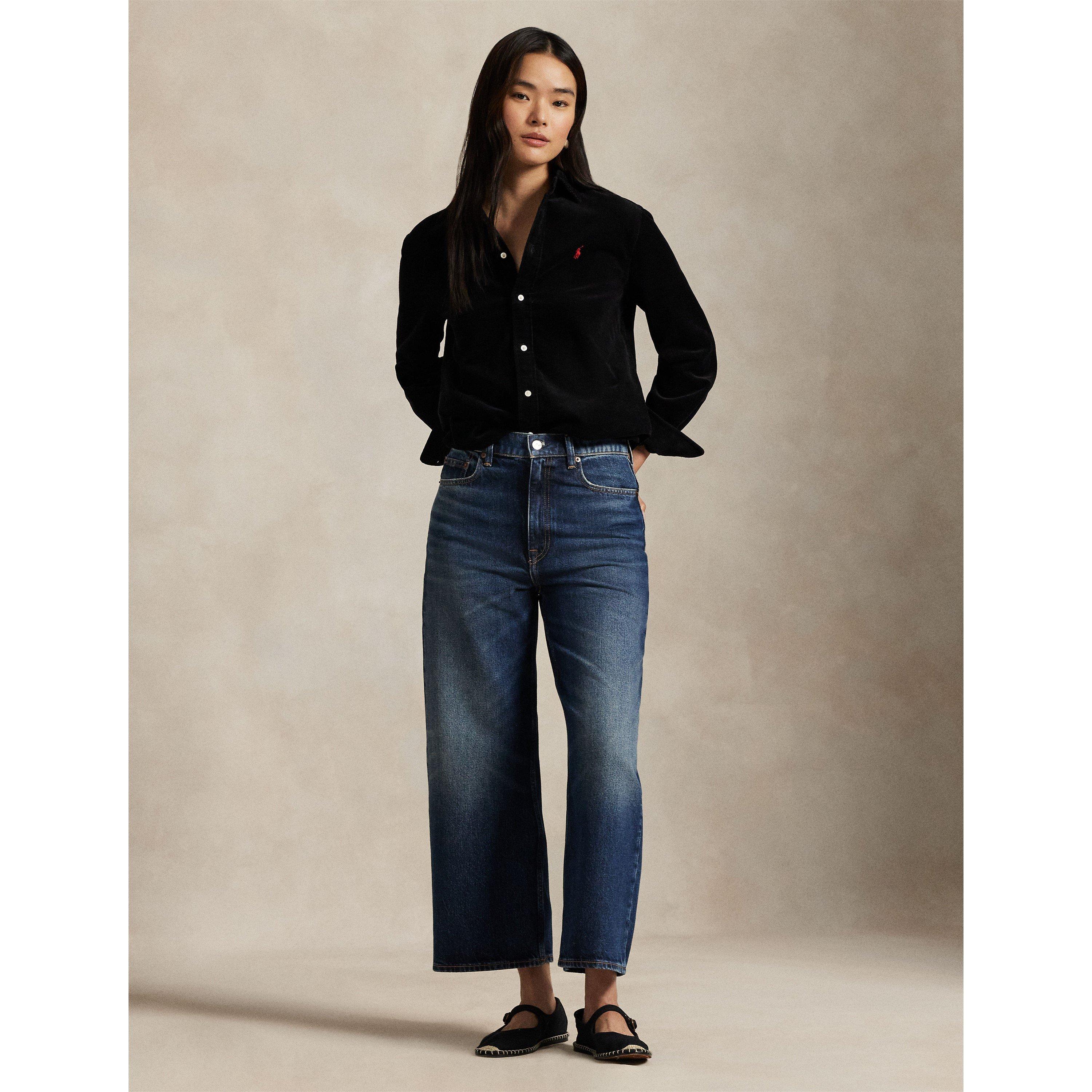 Cord Long-Sleeve Plain Shirt