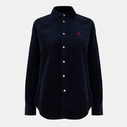 Women's Cord Long-Sleeve Plain Shirt