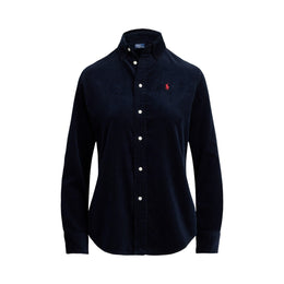 Cord Long-Sleeve Plain Shirt
