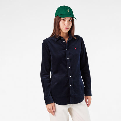 Women's Cord Long-Sleeve Plain Shirt