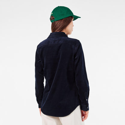 Women's Cord Long-Sleeve Plain Shirt
