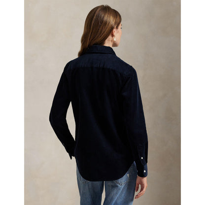 Cord Long-Sleeve Plain Shirt