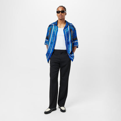 Bandana Short Sleeve Relaxed Fit Bowling Shirt