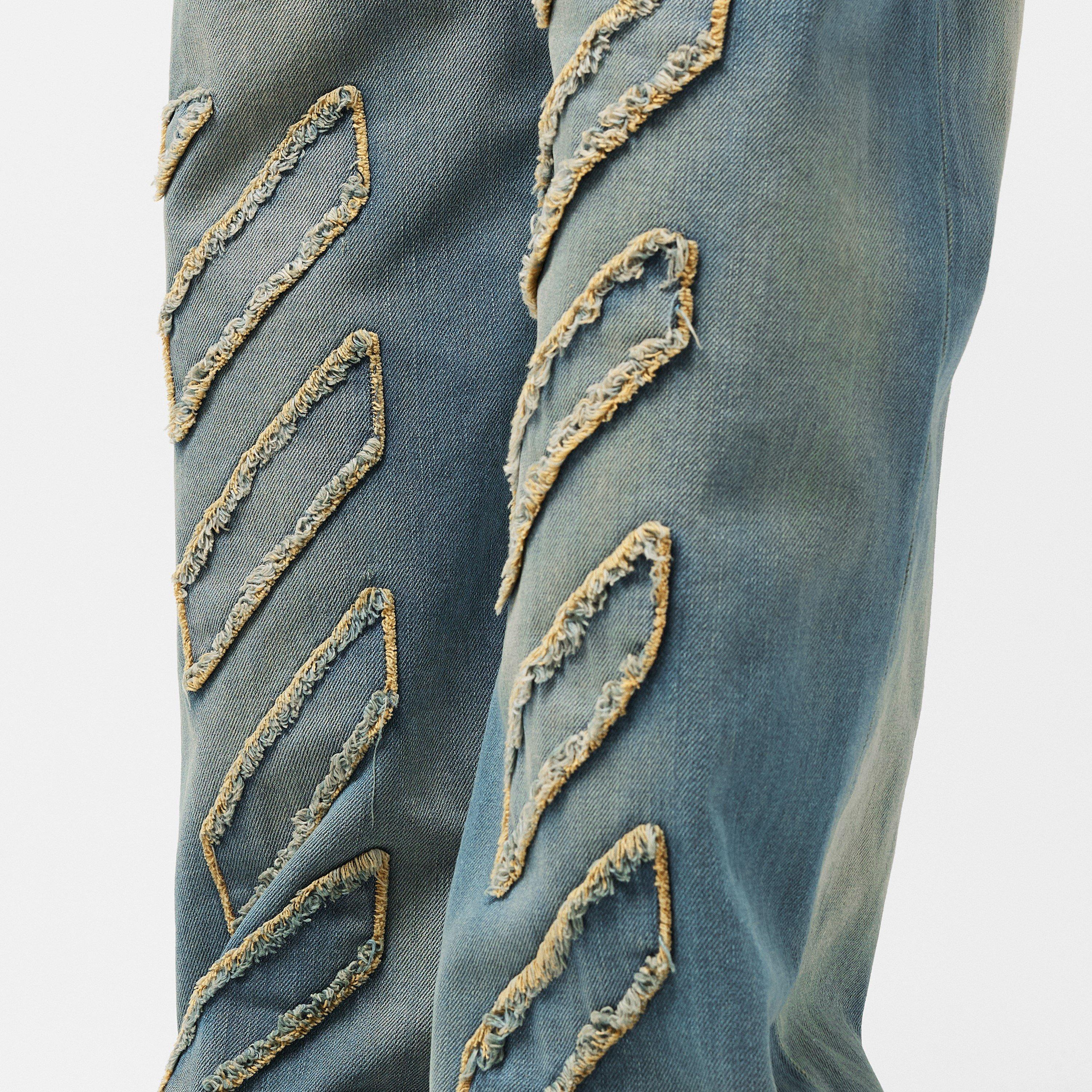 Patch Wide Leg Jeans