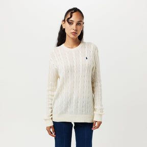 Women's Cable Crew Neck Jumper