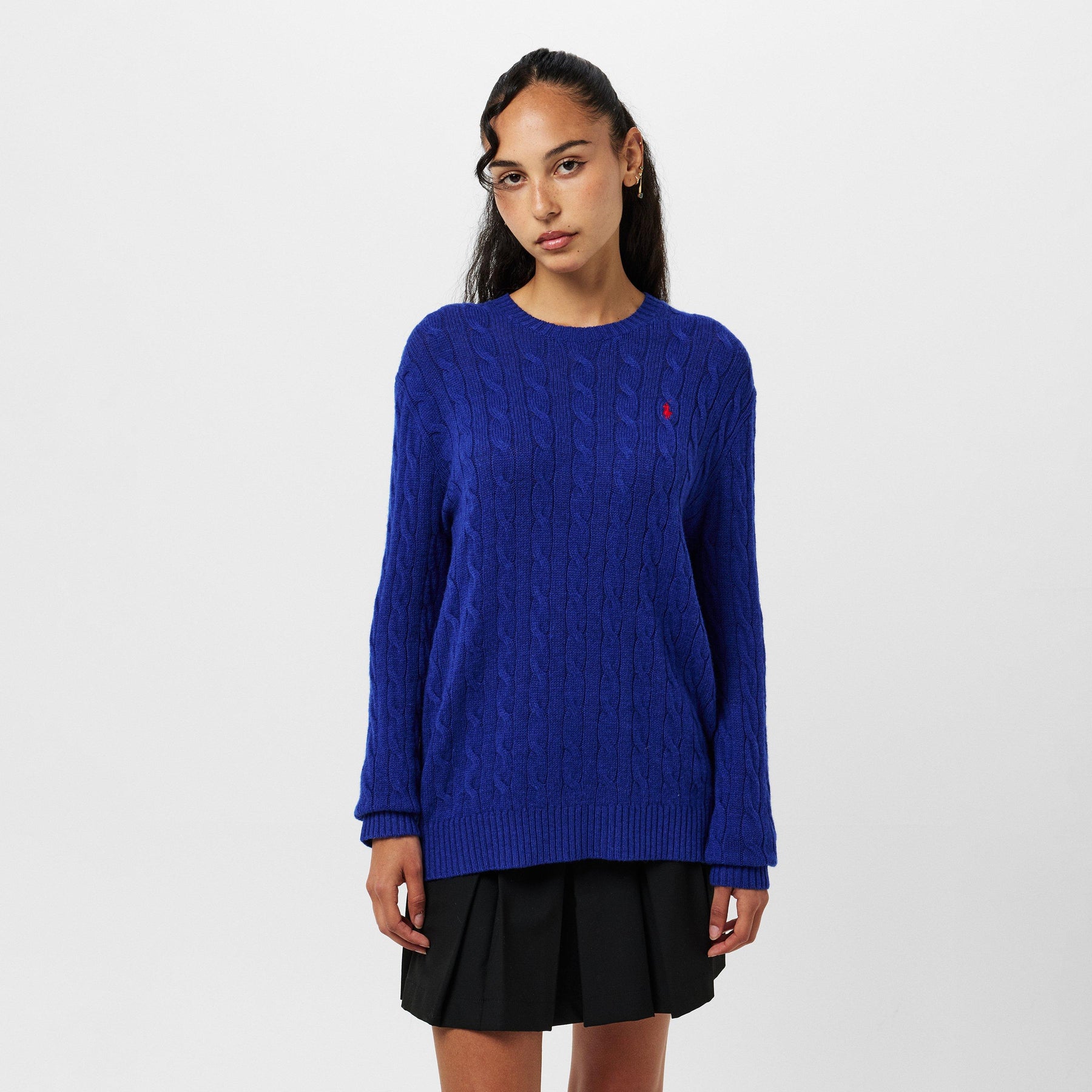 Women's Cable Oversized Crew Neck Jumper
