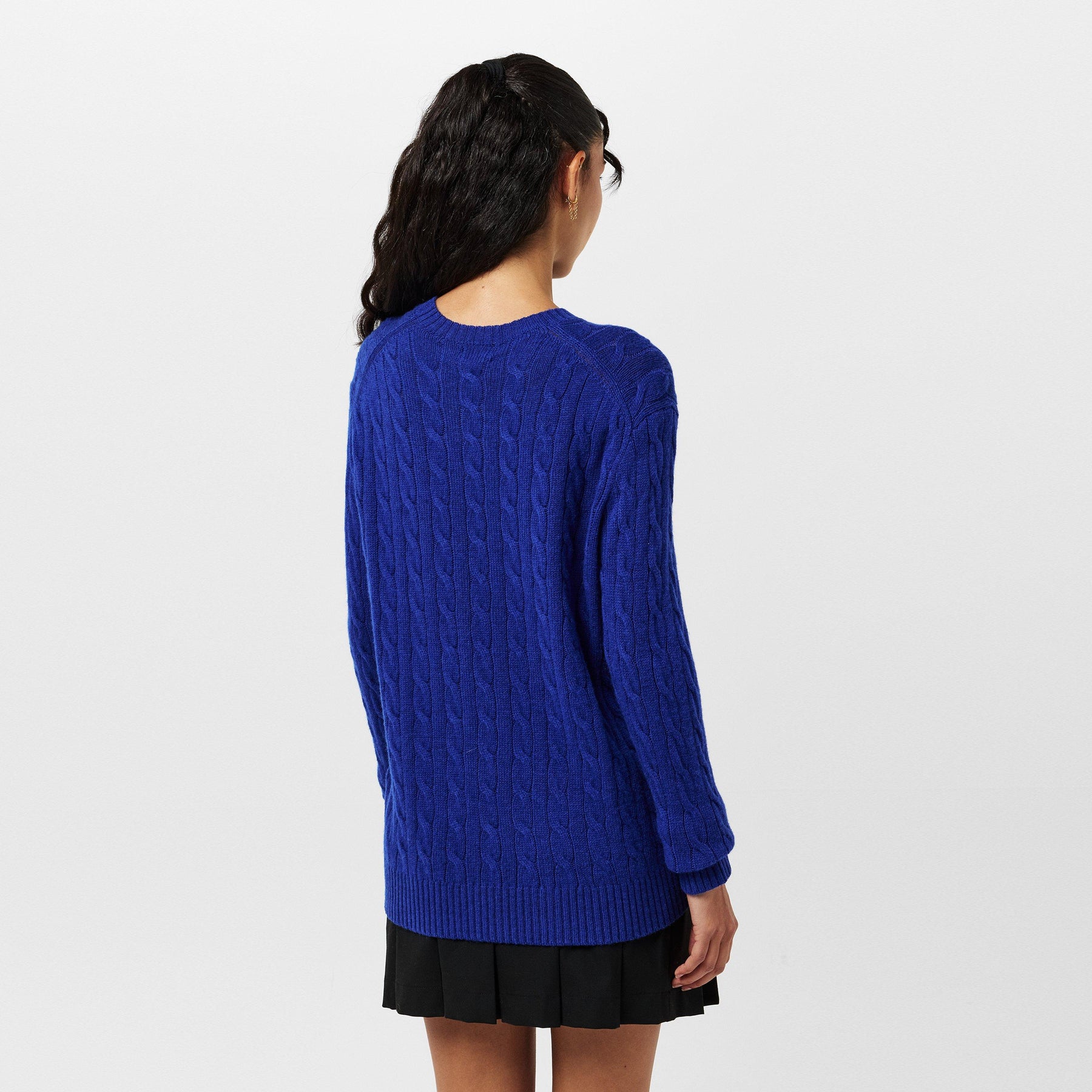 Women's Cable Oversized Crew Neck Jumper