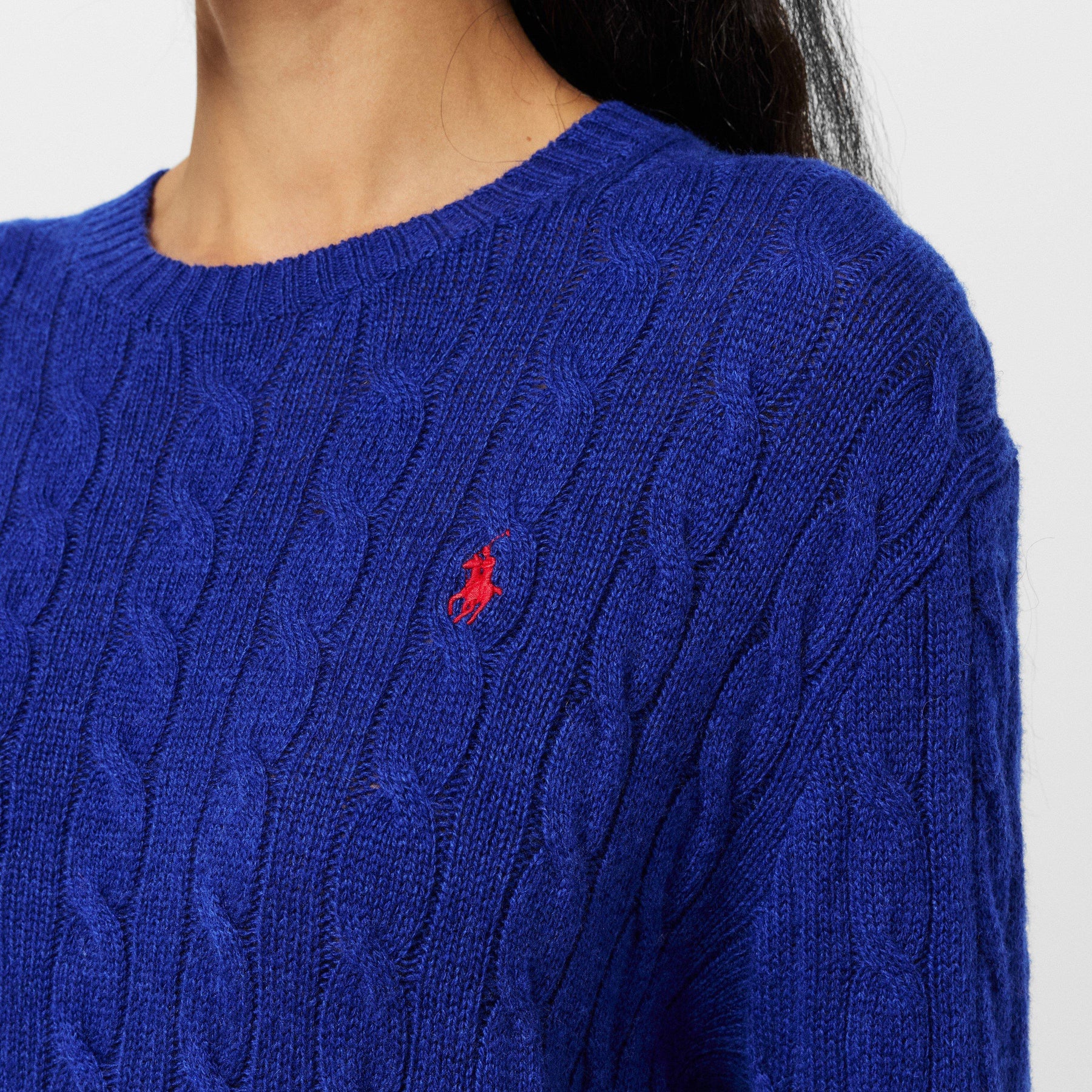 Women's Cable Oversized Crew Neck Jumper