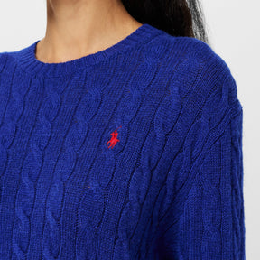 Women's Cable Oversized Crew Neck Jumper
