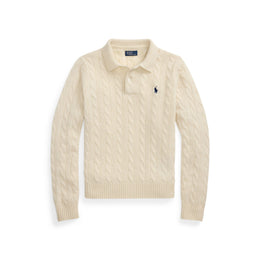 Cable Knitted Long Sleeve Crew Neck Jumper