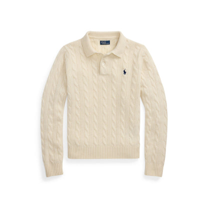 Cable Knitted Long Sleeve Crew Neck Jumper