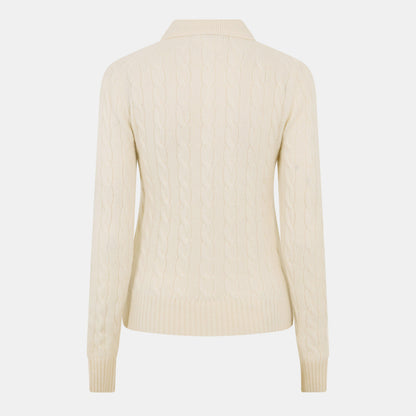 Cable Knitted Long Sleeve Crew Neck Jumper