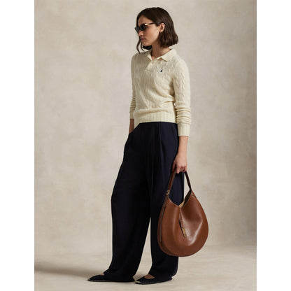Cable Knitted Long Sleeve Crew Neck Jumper