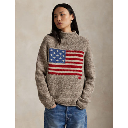 Flag Knitted Crew Neck Jumper