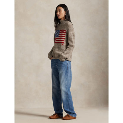Flag Knitted Crew Neck Jumper