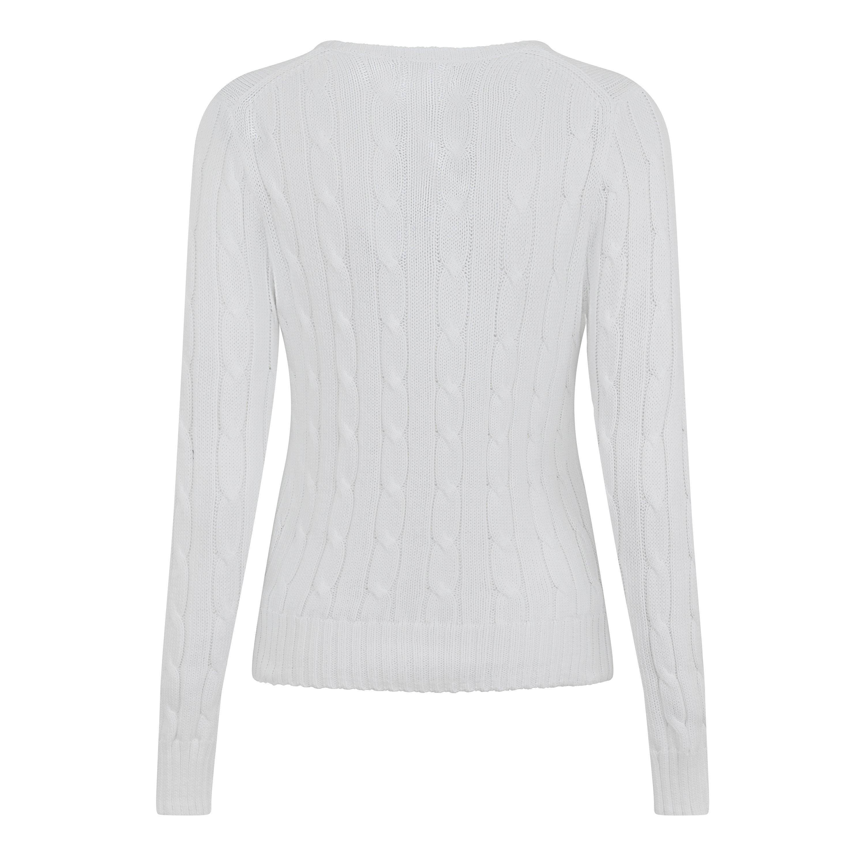 Women's Cable-Knit V-neck Jumper